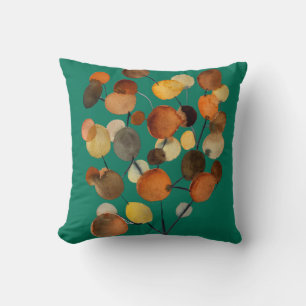 Coussin Arbre Abstrait brun d'automne