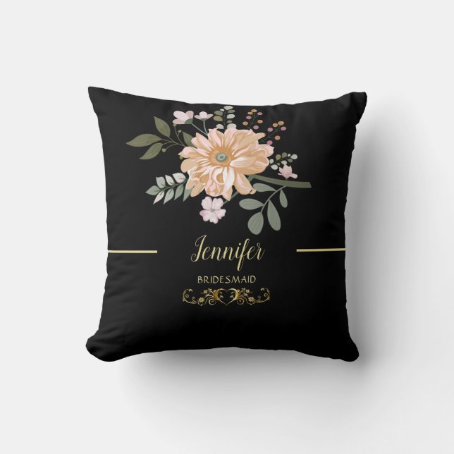 Coussin Arbre chic Fleur Monogrammé  (Recto)