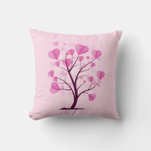 Coussin Arbre d'Amour, Arbre de Coeur, Aimer Grows Amour F