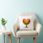Coussin Arbre d'automne en forme de coeur (Chaise)