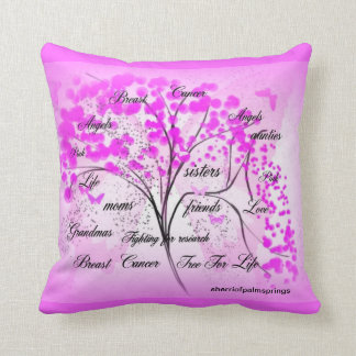 Coussin Arbre de cancer du sein de la vie par des anges
