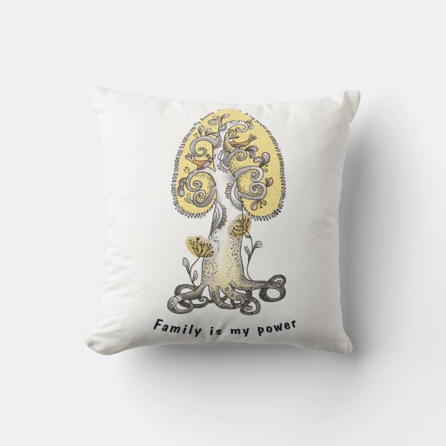 Coussin Arbre de famille (Recto)