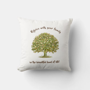 Coussin Arbre de famille Don de la Mère, citation de l'arb