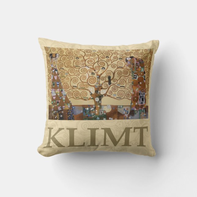 Coussin Arbre de Gustav Klimt de la vie (Recto)