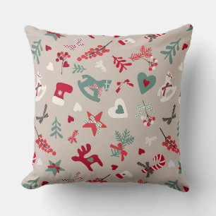 Coussin Arbre de motif de Noël Étincelle