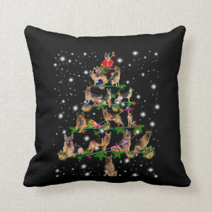 Coussin Arbre De Noël Allemand Couvert De Flamme De Flamme