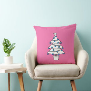 Coussin Arbre de Noël blanc
