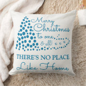 Coussin Arbre de Noël bleu, pas d'endroit comme la maison  (Couverture)