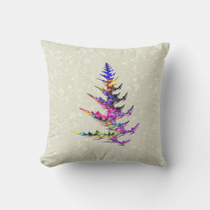 Coussin Arbre de Noël coloré - Fractale