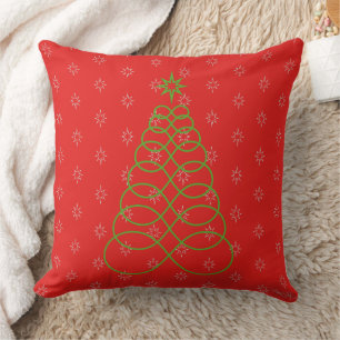 Coussin Arbre de Noël d'amour infini - Vert&Rouge