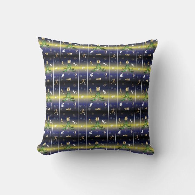Coussin Arbre de Noël du coureur - Filles en course (Recto)