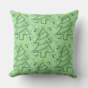 Coussin Arbre de Noël du texte de violon