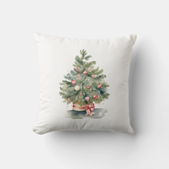 Coussin Arbre de Noël élégant (Recto)