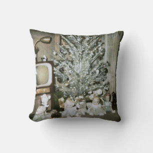 Coussin Arbre de Noël en aluminium vintage, Jouets de poup