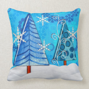 Coussin Arbre de Noël et bijoux à flocons de neige