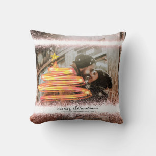 Coussin Arbre de Noël lumineux étoile Parties scintillant