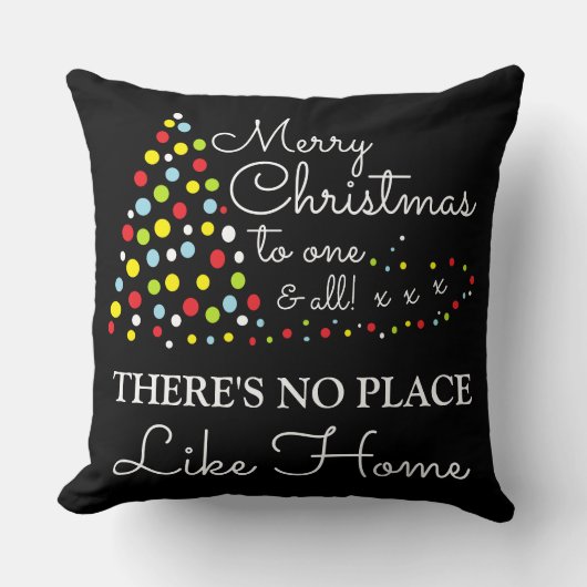 Coussin Arbre de Noël moderne, il n'y a pas d'endroit comm (Recto)