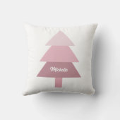 Coussin Arbre de Noël Rose Dégradé Monogrammé Mignon (Verso)