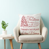 Coussin Arbre de Noël rouge, il n'y a pas d'endroit comme  (Chaise)