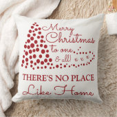 Coussin Arbre de Noël rouge, il n'y a pas d'endroit comme  (Couverture)