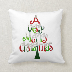 Coussin Arbre de Noël très Joyeux