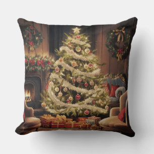 Coussin Arbre de Noël Vintage