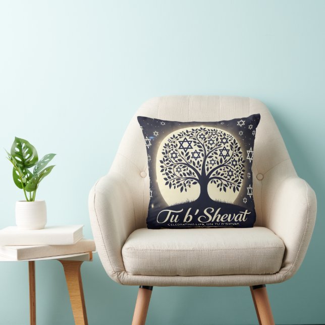 Coussin Arbre de Vie de Tu B'Shevat - Un Symbole Éternel (Chaise)