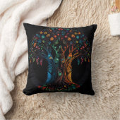 Coussin Arbre de vie en verre tendu couleur mosaïque (Couverture)