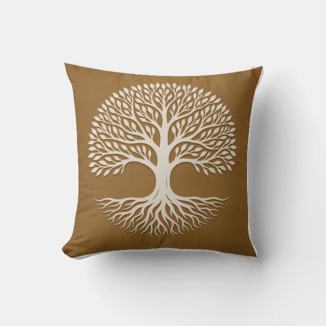 Coussin Arbre de vie Géométrie sacrée Jeu d'oreiller (Recto)