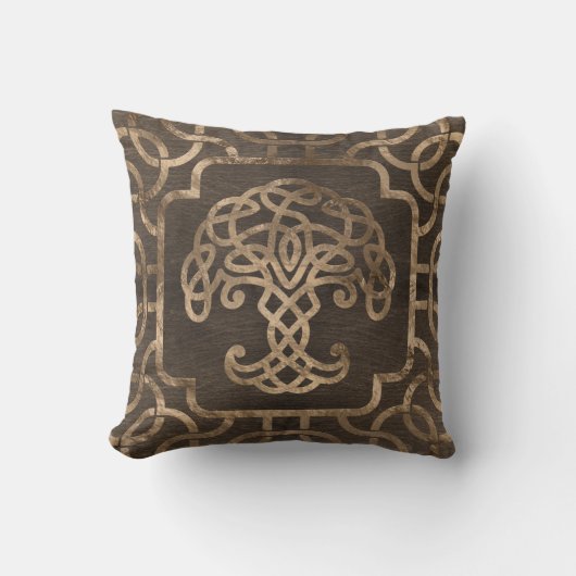 Coussin Arbre de vie - Yggdrasil sur Motif celte (Recto)