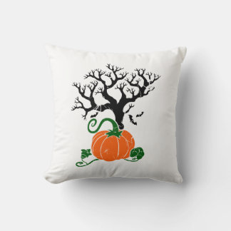 Coussin arbre d'Halloween Chemises d'automne Sweatshirt d'
