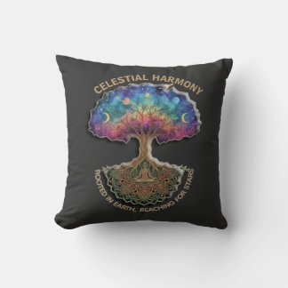 Coussin Arbre d'Harmonie Céleste - Mandala de Méditation C