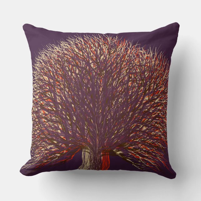 Coussin Arbre d'hiver d'automne #4 (Recto)