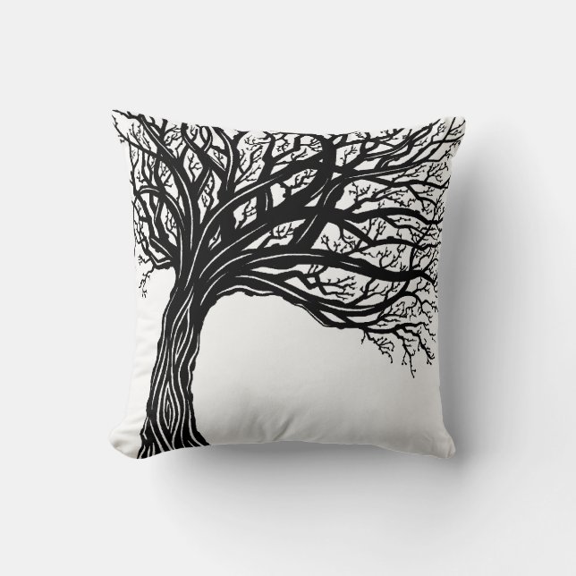 Coussin Arbre du vent organique graphique de mod de (Recto)
