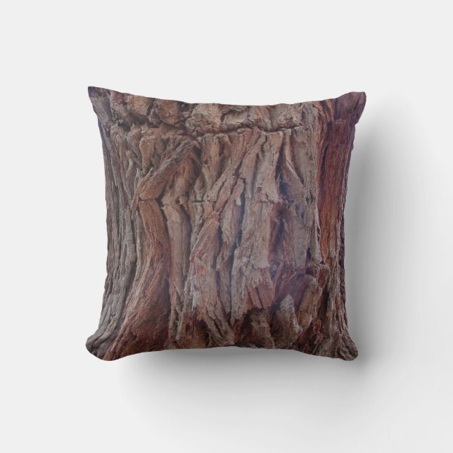 Coussin Arbre écorce Rustique Cabine Rouge Brown Nature Ph (Recto)