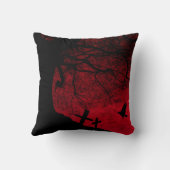 Coussin Arbre éffrayant et cimetière (Verso)