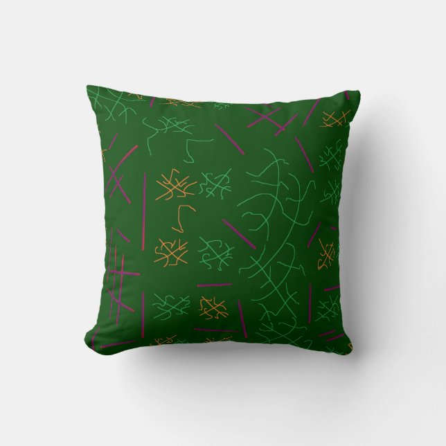 Coussin Arbre feuille vert art inspiré design calme (Recto)
