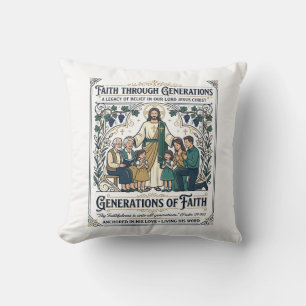Coussin Arbre Généalogique de Jésus Chemise Foi Basée Desi