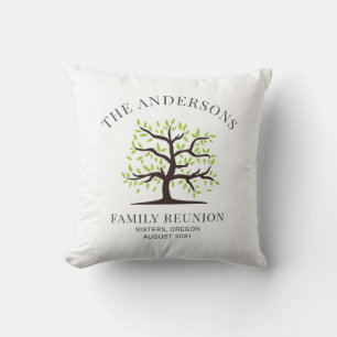 Coussin Arbre Généalogique de Réunions de Famille Personna