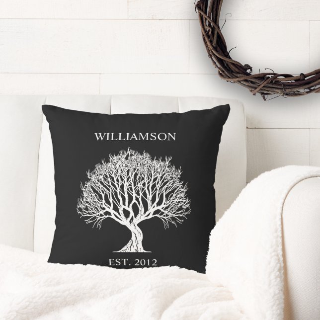 Coussin Arbre Généalogique Monochrome  (Créateur téléchargé)