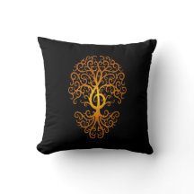 Arbre, jaune et noir de clef triple
