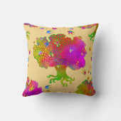 Coussin Arbre Oiseaux soleil (Verso)