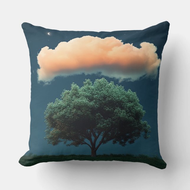 Coussin Arbre rêveur et nuage (Recto)