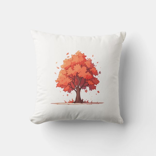 Coussin Arbre sérénité d'automne (Recto)