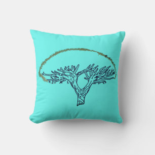 Coussin Arbre, Socotra Dragon Tree Dessin Cushion