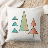 Coussin arbres arc-en-ciel de milieu de siècle blush sarce (Couverture)