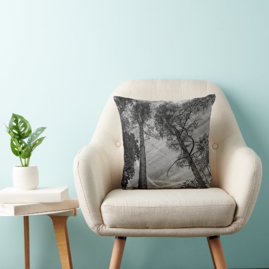 Coussin Arbres dans l'oreiller à lancer de forêt (Chaise)