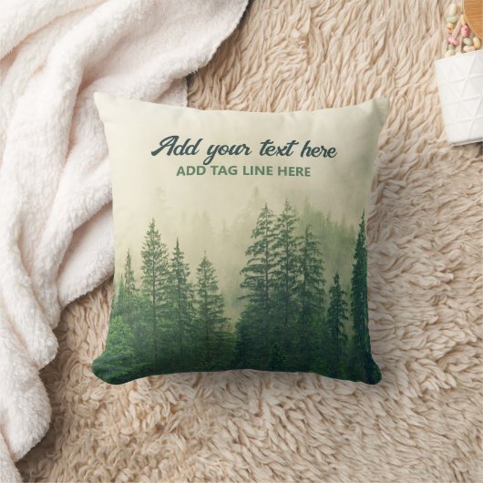 Coussin Arbres de la forêt de pins sur mesure (Couverture)