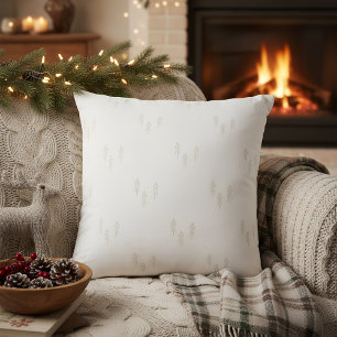 Coussin Arbres de Noël en blanc