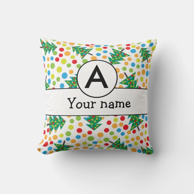 Coussin Arbres de Noël motif (Recto)